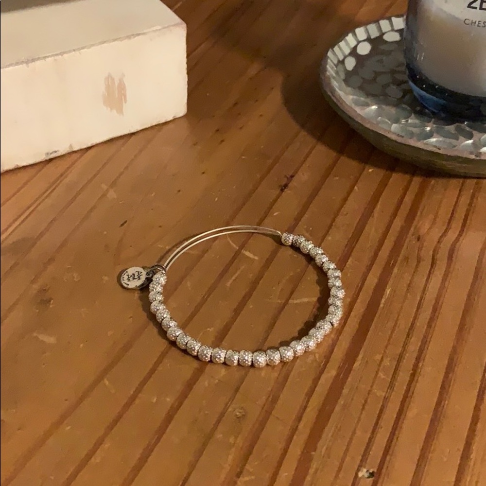Alex and ani silver beaded bracelet